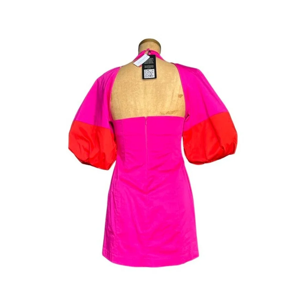 Banana Republic Mini Dress in Pink and Puffed Sleeves - Picture 3 of 8